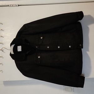 Old Navy Sherpa Black Denim Jacket